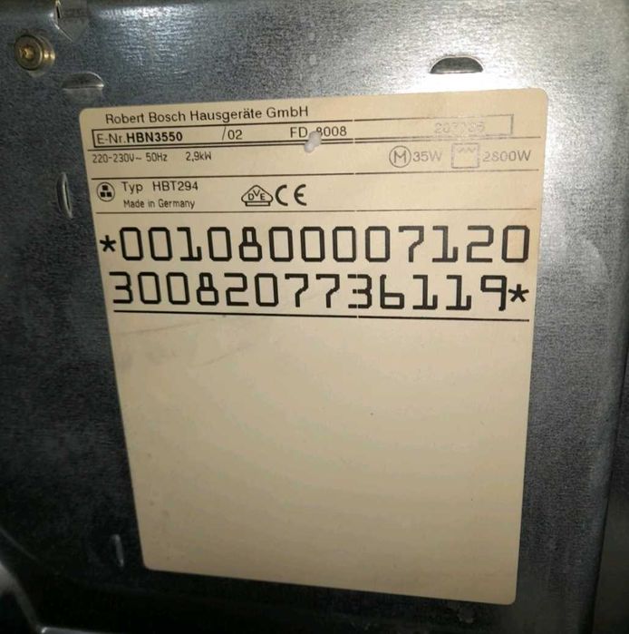 Фурна за вграждане Bosch