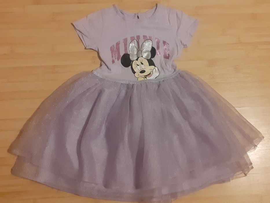 Rochita H&M 110 116 Minnie Mouse lila mov cu tulle