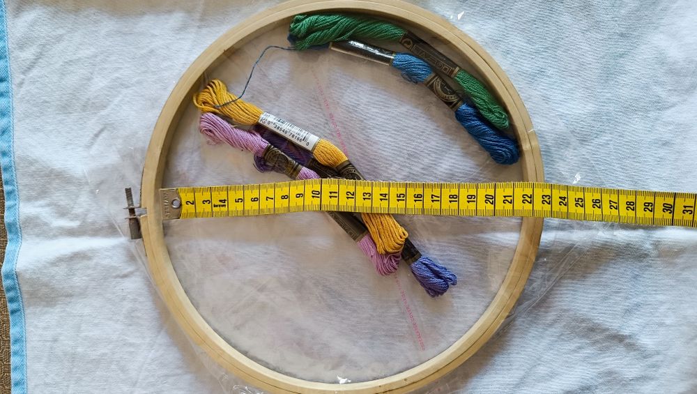 Пяльцы с нитками мулине