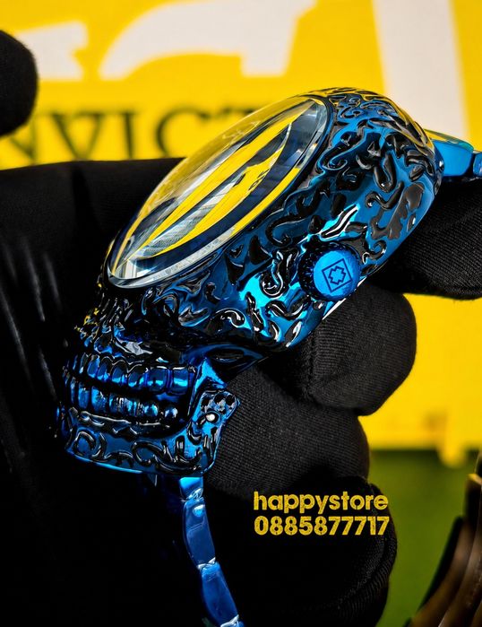 INVICTA Skull blue automatic 51 mm, Инвикта нов ръчен часовник