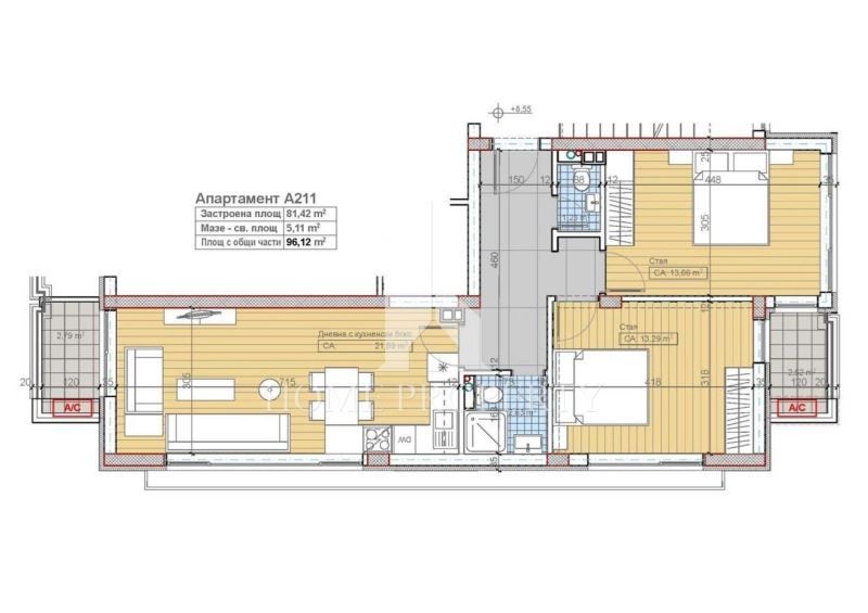 Продава се Тристаен апартамент в София, м-т Гърдова глава - 96 кв.м за 2156 €/кв.м - Снимка #5