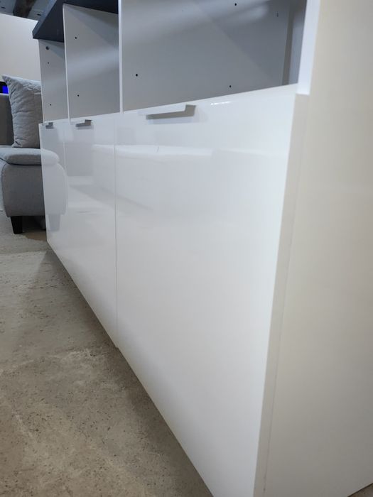 Comoda moderna alb lucios 180 cm