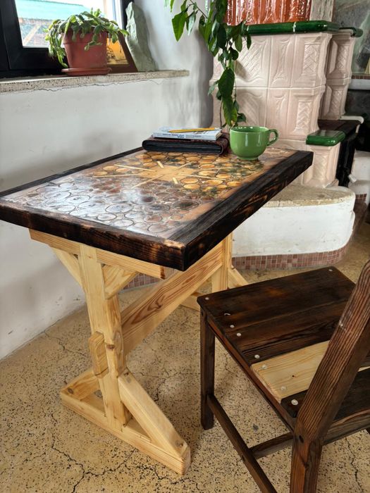 Masuta cafea rondele nuc, mar si gutui