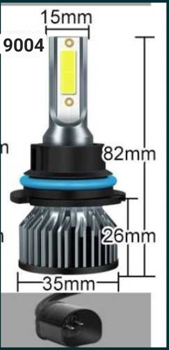 Becuri LED HB1 9004  12V  20000LM set 2buc