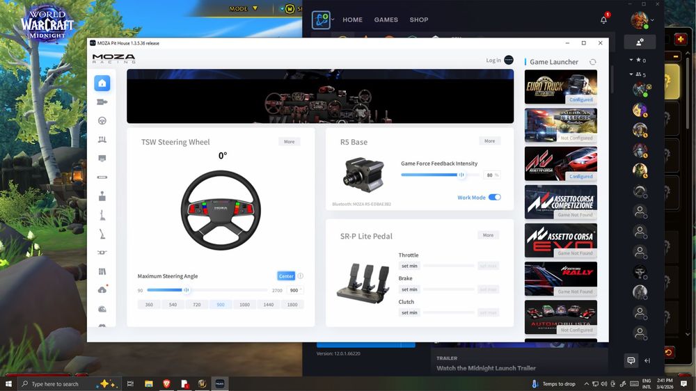 Moza R5 trucking budnle + ES wheel trim