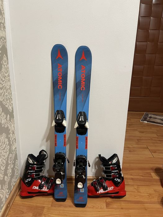 Schiuri copii 90 cm atomic cu clapari set skiuri