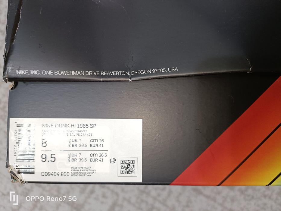 Nike Dunk High 1985 Acid Wash Orange