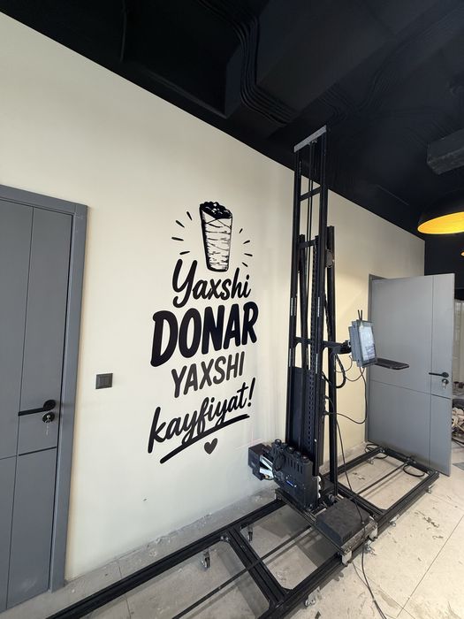 Devorga Rasim chizish,Reklama,Baner,3D Bukva,Led ekran,Robot Rassom,