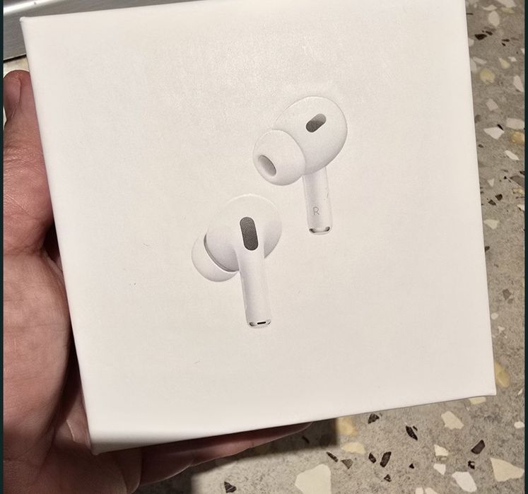 Casti Airpods Pro 2nd generation, noi, albe, bass puternic, ANC,  apple