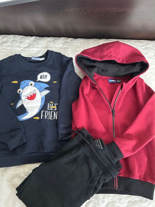 Нов суитчър Лупилу + много запазени блузка и долнище размер 110/116см