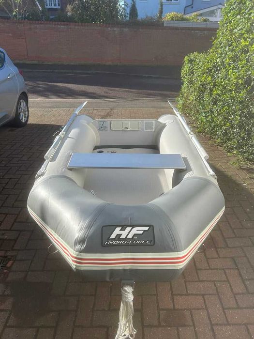 Barca nouă gonflabila ~2.40kila V podină bancă vasle, sfoară ancoră