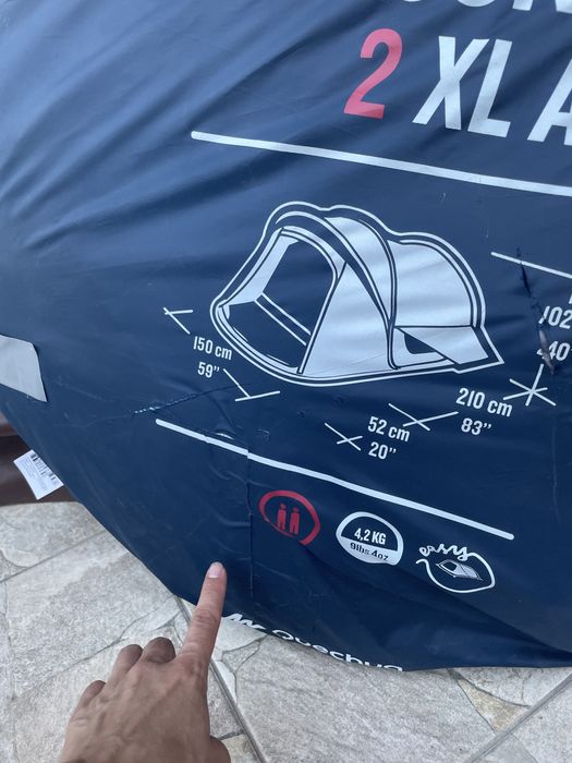 П Палатка за къмпинг 2 seconds xl fresh&black, 3-местна