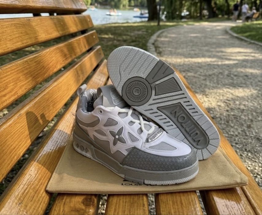 Adidasi Louis Vuitton Skate Grey Low Top Quality