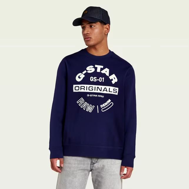 G-STAR RAW Sweatshirt оригинално горнище L памук син суичър горно