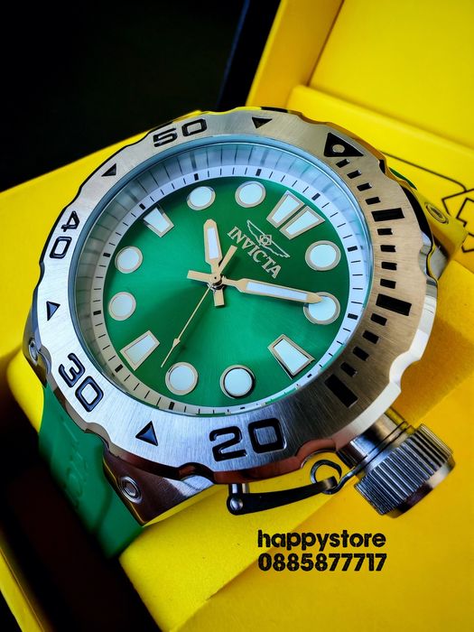 INVICTA Bumble Green 51mm, Инвикта нов ръчен часовник