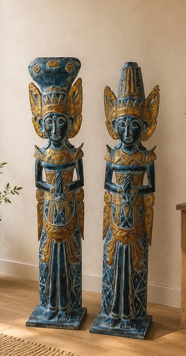 Superbe sculpturi asiatice din lemn masiv
