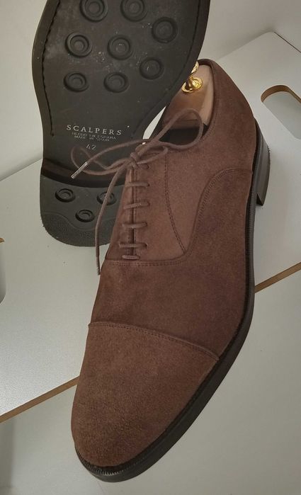 Pantofi oxford 44 lucrati manual Scalpers NOU piele naturala moale