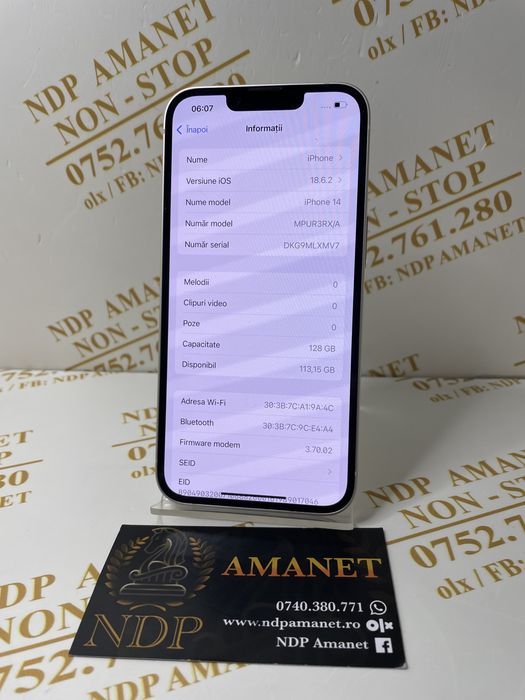 NDP Amanet Braila Iphone 14 128gb (45377)