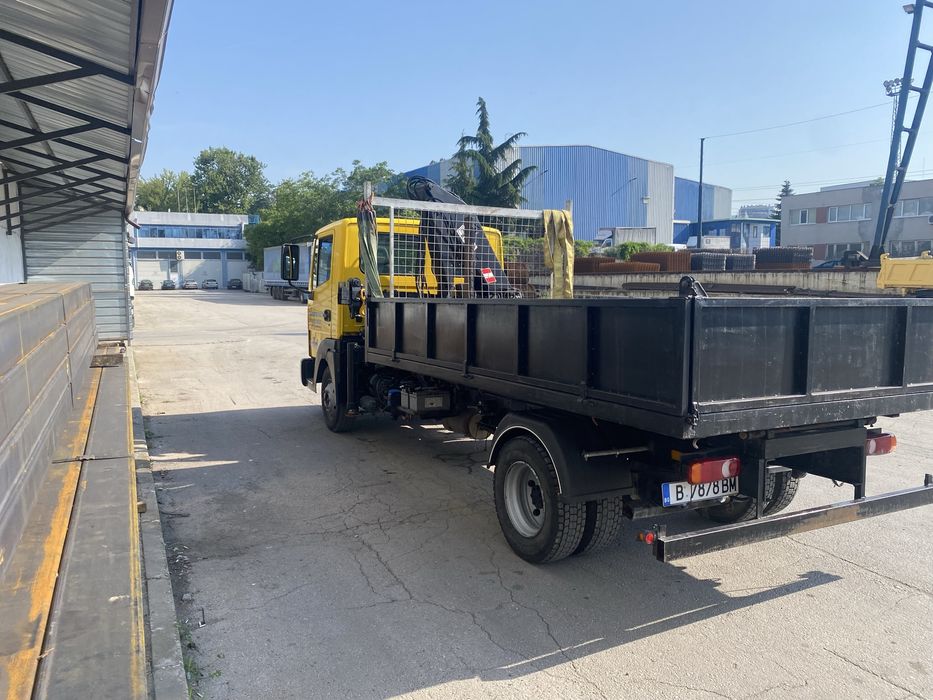 Траспорт с кран и самосвал с кран