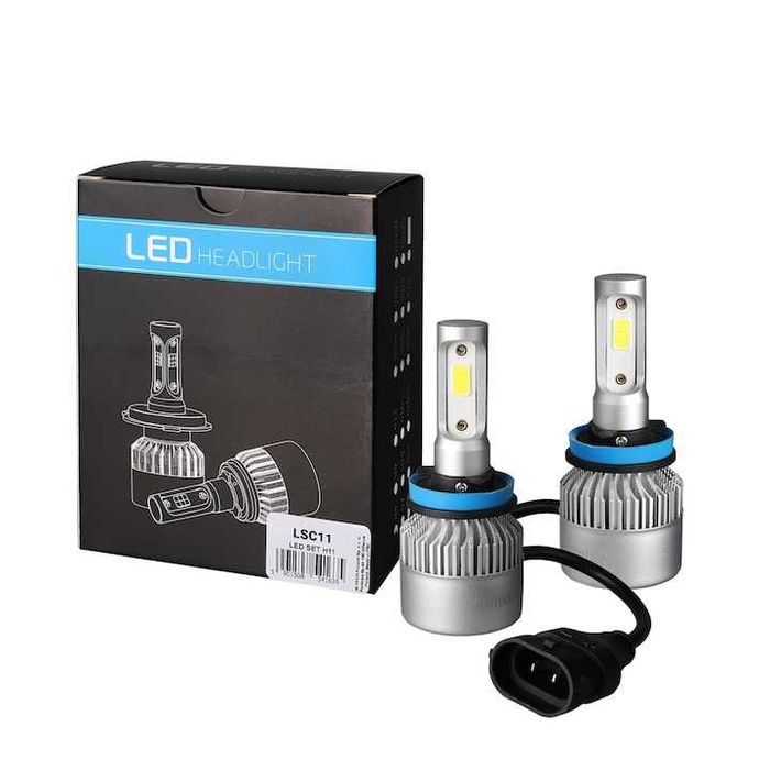 Комплект LED лед диодни крушки за фар M-TECH, H3