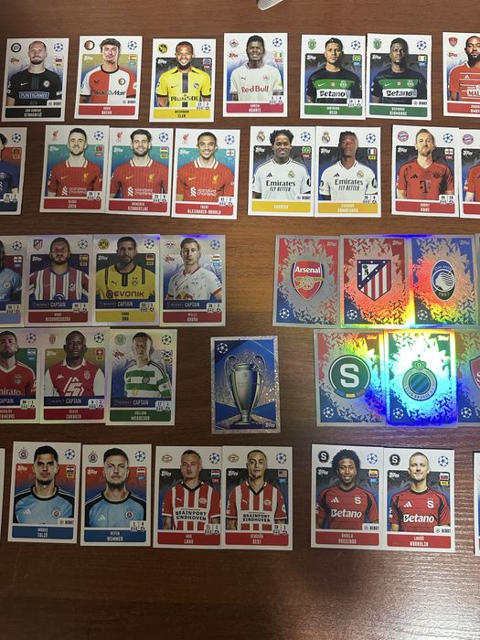 Карточки футболистов 65 штук (стикеры) Лига чемпионов 2024/2025 Topps
