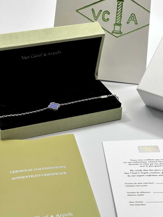 Bracelet Van Cleef & Arpels 1 motif White Gold 750 Chalcedony