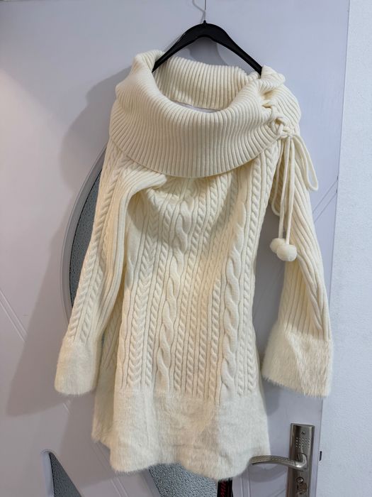 Зимна бяла рокля Shein