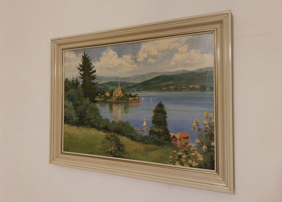 Pictură veche în ulei 80/60 cm
