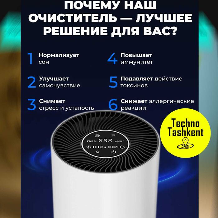 Очиститель воздуха от аллергенов воздухоочиститель Smart Air Purifier