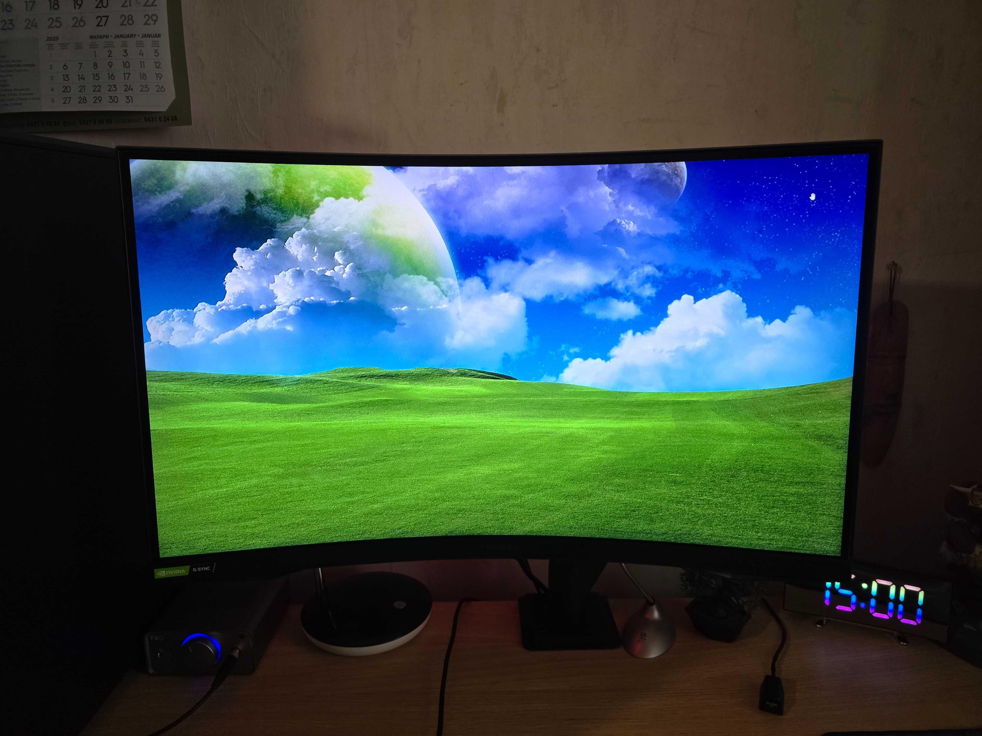 Продавам монитор Samsung Odyssey G7 27", VA панел, 240Hz, 1440p гр ...