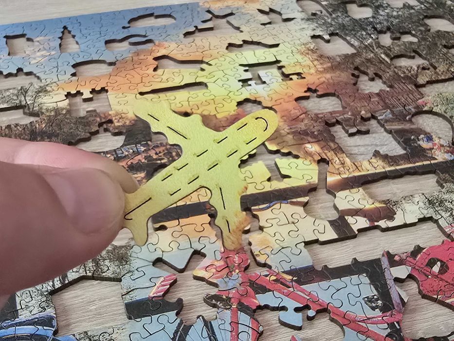 Puzzle Biciclete in Amsterdam - Lemn - 1010 piese