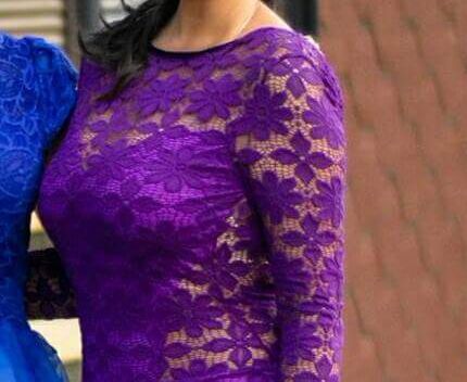 Rochie conica spate gol perle