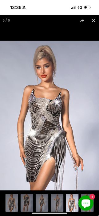 Inchiriez rochie cu pietre aplicate manual 350 lei