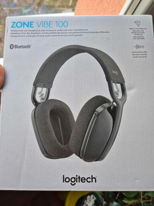 Vand casti Logitech Zonevibe 100 usb-c negre  noi