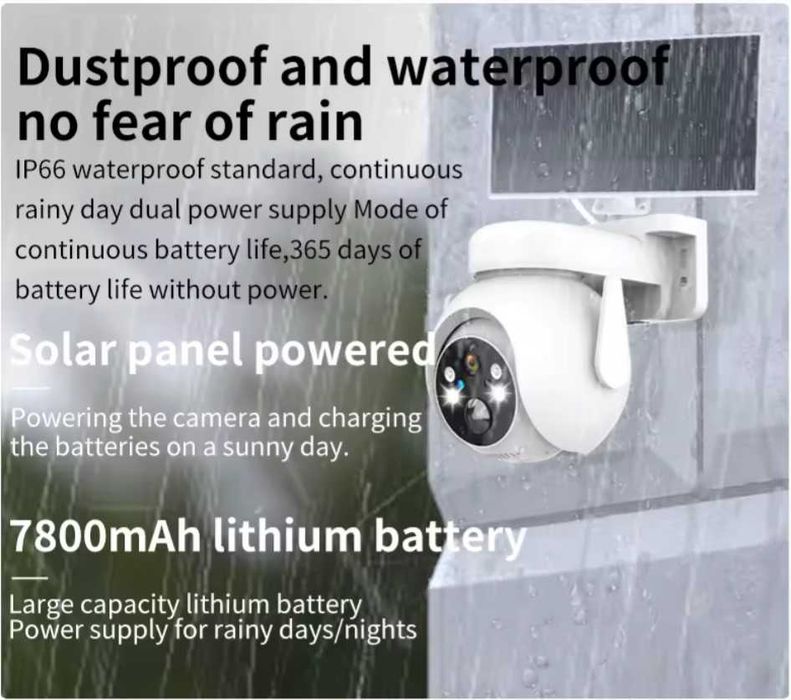 8141 WiFi соларна камера 4G SIM Full HD 6 mp