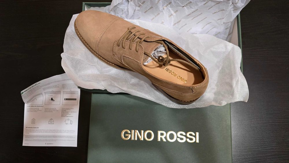 Pantofi barbati Gino Rossi, 42, piele intoarsa