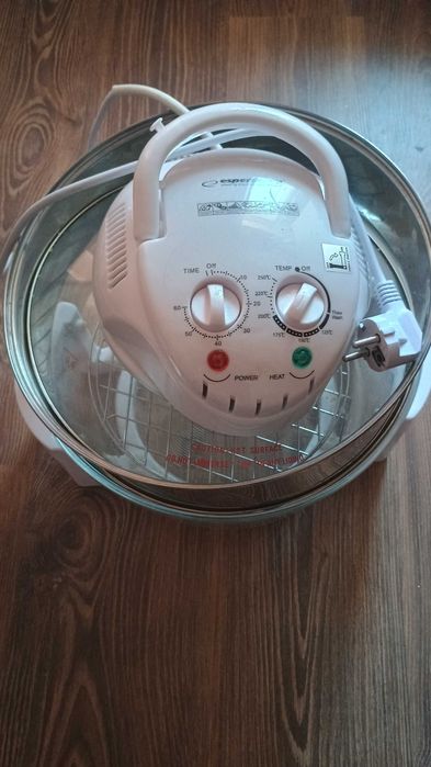 Конвекторна фурна, Esperanza, 1400 W, 18 l, Бяла/Прозрачна