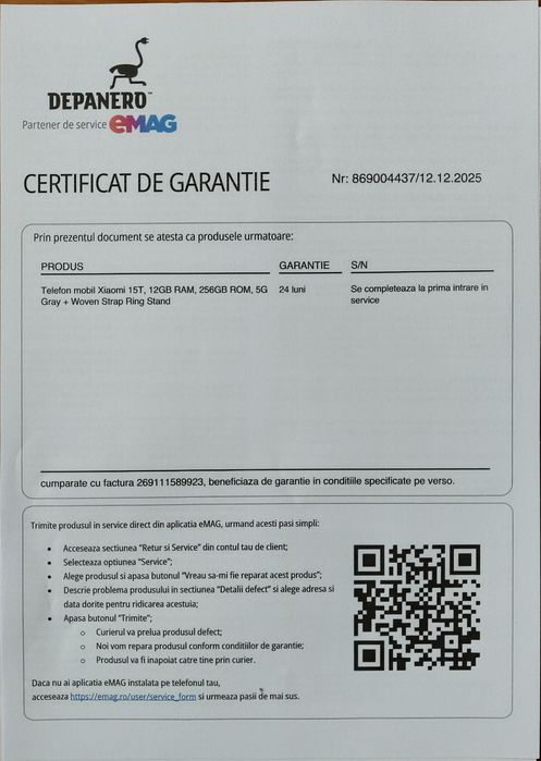 Vând Xiaomi 15T garanție!