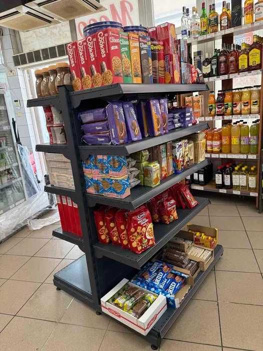 ПРОМОЦИЯ Островен стелаж за магазин (гондола), Търговско оборудване