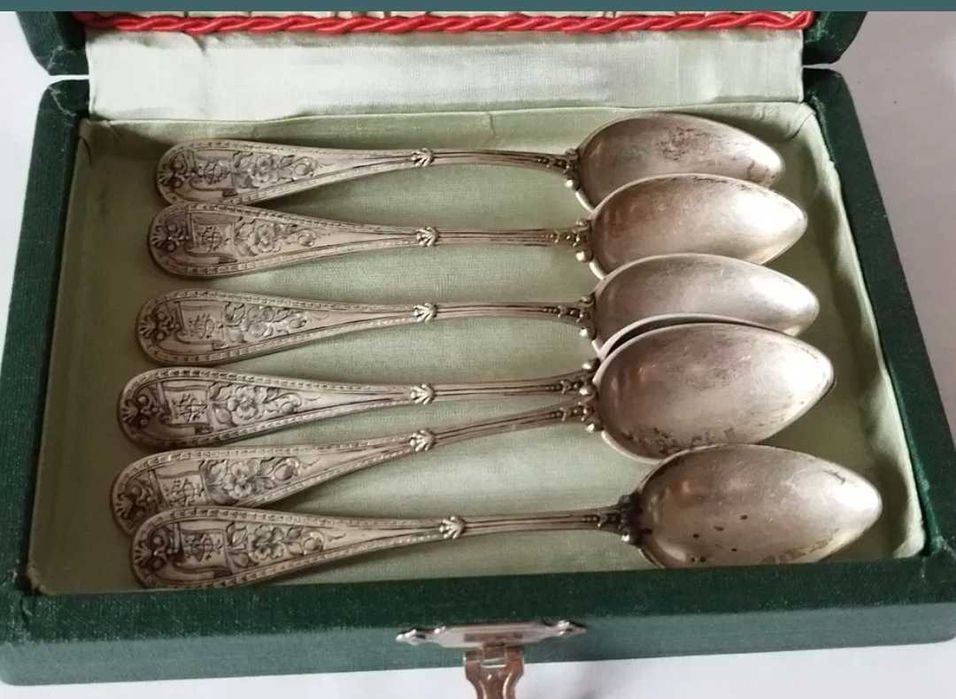 Set lingurite argint masiv romanesti