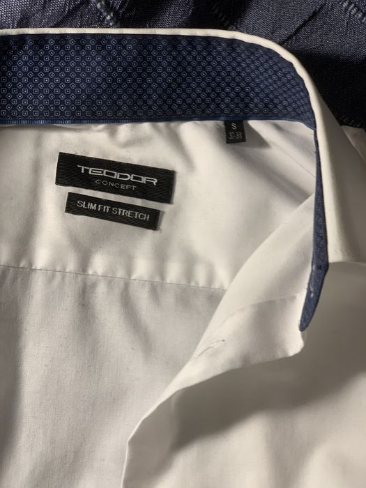 Бяла официална риза TEODOR