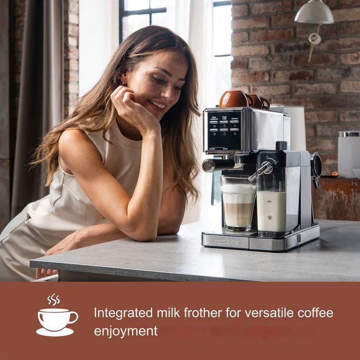Еспресо машина  ProfiCook® Полуавтоматична, 2 в 1 работи с смляно кафе и Nespresso капсули