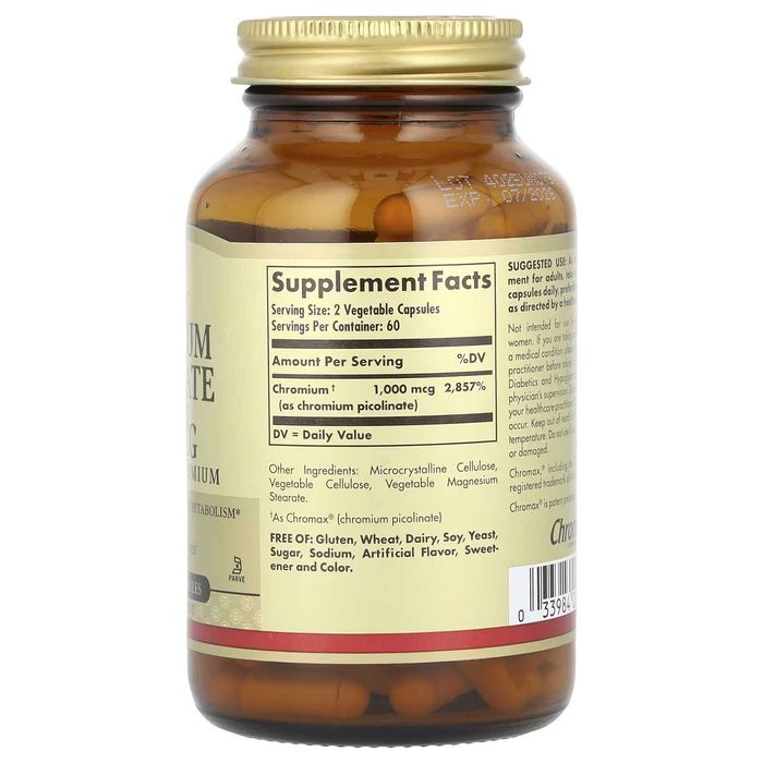 Хром Solgar, Chromium Picolinate 500мг