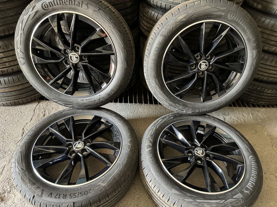 Jante Originale Skoda Scala Fabia R17 echipate vara noi 5x100