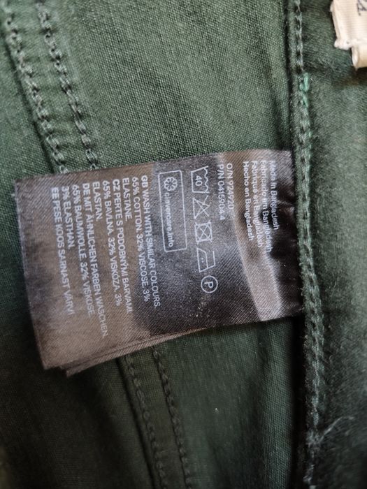 Зелен еластичен панталон H&M, размер 40