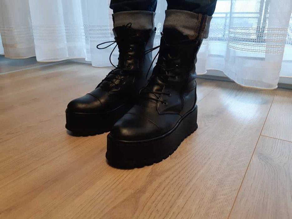 Bocanci Miarma, din piele naturala, cu platforma