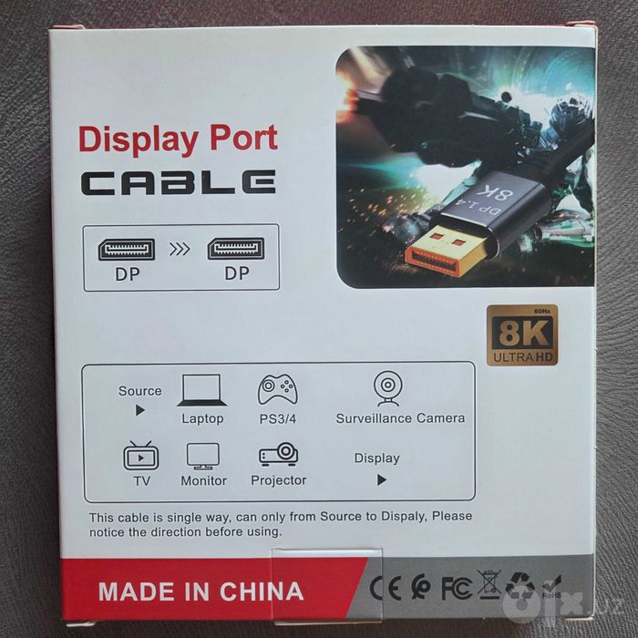 Кабель Display port  (DP) 1,5/3 метра для телевизоров мониторов и т.д.