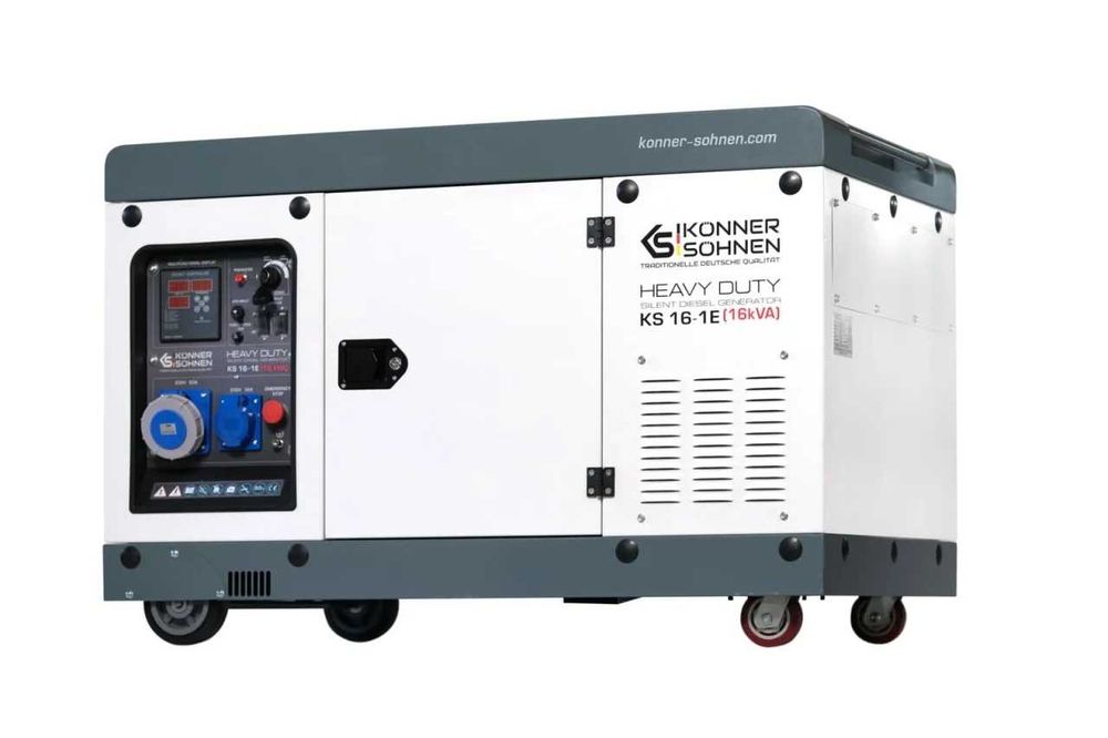 Generator de curent Konner & Sohnen KS16-1E ATS Silent  16 kVA 230V diesel Heavy Duty insonorizat cu ATS