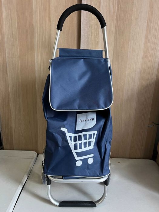 Carucior Pentru Cumparaturi din Aluminiu ,Sac Inclus, 3 Roti