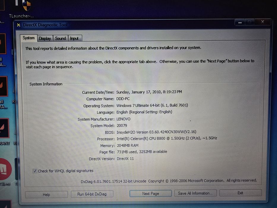 Laptop Lenovo G570